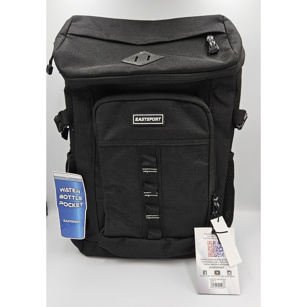 Eastsport‎ Victory Top Loader Backpack Black Laptop School Travel Bag New